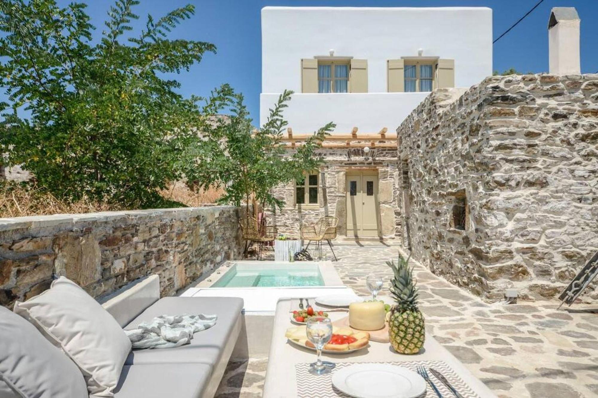 Villa Anthemion Naxos With Outdoor Jacuzzi Ano Sangrion Екстер'єр фото